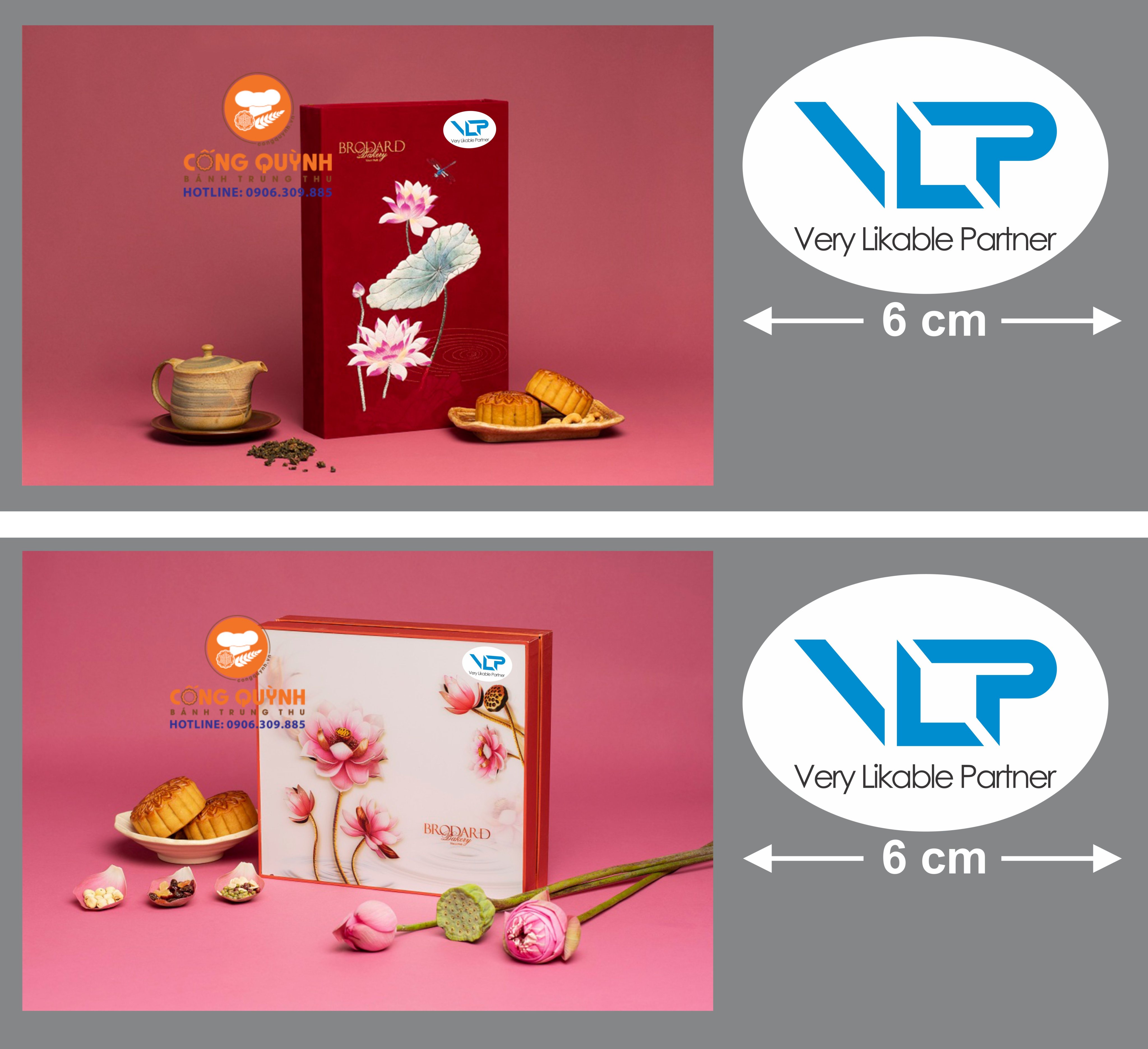 hộp bánh in logo công ty VLP